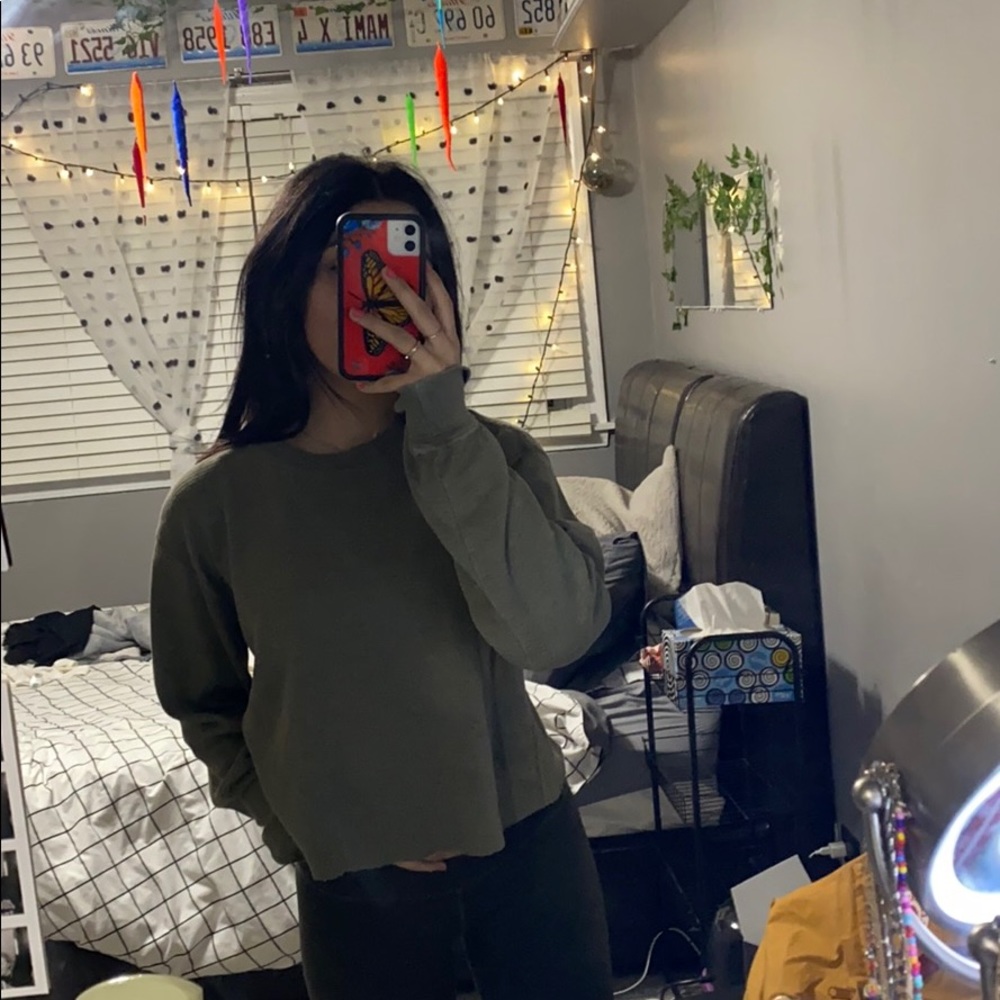 ☆Cropped Green LongSleeve